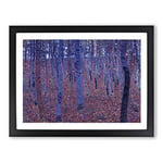 Beech Grove Forest Vol.3 By Gustav Klimt Classic Painting Framed Wall Art Print, Ready to Hang Picture for Living Room Bedroom Home Office Décor, Black A4 (34 x 25 cm)