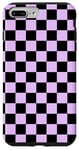 iPhone 7 Plus/8 Plus Black Purple Classic Checkered Pattern Checker Checkerboard Case