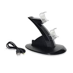 OSTENT USB LED Dual Charger Station Dock Compatible for Sony PS4 Wireless Bluetooth Controller