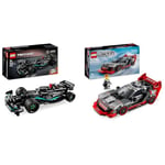 LEGO Technic Mercedes-AMG F1 W14 E Performance Pull-Back Model Vehicle Set & Speed Champions Audi S1 e-tron quattro Race Car Toy Vehicle, Buildable Model Set for Kids, Playable Display Gift