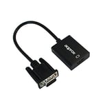 Approx appC25 VGA HDMI-Noir Adaptateur pour (Câble VGA HDMI mâle/femelle noir en plastique boîte)