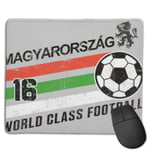 Euro 2016 Football Hungary Magyarorszag Ball Grey Customized Designs Non-Slip Rubber Base Gaming Mouse Pads for Mac,22cm×18cm， Pc, Computers. Ideal for Working Or Game