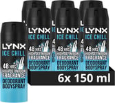 Lynx Ice Chill Aerosol Bodyspray 48 hours of odour-busting zinc tech iced mint