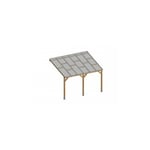 Chalet&jardin - Toit Couv'Terrasse® en bois 3x3,7 m - Avec toit polycarbonate
