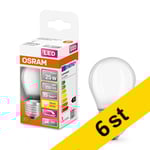 LED lampa E27 | G45 matt | 2700K | 2,2W (25W) dimbar 6st [Osram]