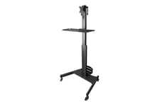 StarTech.com Mobile Workstation Cart with Monitor Mount, CPU/PC Holder, Keyboard Tray, Ergonomic Height Adjustable Desktop Computer Cart, Rolling Mobile Standing Workstation on Wheels - Portable Stand-Up Cart vogn med hjul - for LCD-display/tastatur/mus/C