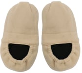 Unisex Microwave Heated Slippers in Beige Shoe Size 4-6 Feet Warmers Men & Women
