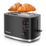 Electric Toaster 2 Slice Extra Wide Slot 800W With Warming Rack Ideal Caravan
