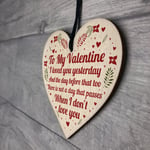 Valentines Gift Present For Him Her Boyfriend Girfriend Husband Wife Wood Heart
