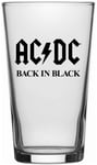 AC/DC Back in Black Beer Glass transparent
