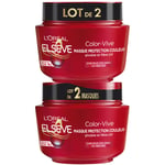 Masque Cheveux Protection Couleur Cheveux Colorés Color-vive Elseve - Le Lot De 2 Pots De 310ml