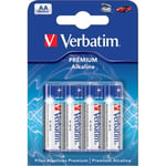 Verbatim Premium Alkaline, LR06 (AA), 1.5V paristo. 4 kpl