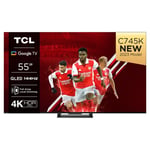 TCL 55C745K 55" QLED 4K Smart TV with Game Master Pro 2.0 - Black