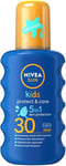 NIVEA SUN Kids Protect amp Care Coloured Spray SPF 30 (200 ml) Sunscreen Spray w