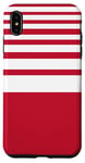 Coque pour iPhone XS Max Couleur de l'année 2002 - Rayures rouges et blanches