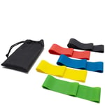 tydv 5 Piece Resistance Band Set Latex Gym Strength Training Yoga Fitness Exercise Equipment Rubber Ring Thick Elastic Band