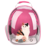 Lecxin Cat Capsule Backpack, 1Pc Pet Bubble Backpack Carriers for Cats Puppy Dogs, 4 Colors Portable Backpack Capsule Space Transparent Breathable Pet Cage Carrying Bag(Rose Pink)