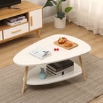 Table basse avec étagère de rangement, en bois, multi, table d'appoint, design élégant et moderne et salon fonctionnel - Aqrau