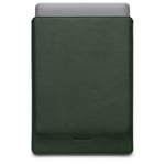 WOOLNUT Skinn-Etui for MacBook 13-tommer - Grønn