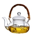Q-HL Japanese Cast Iron Tetsubin Teapot Teapots Transparent Heat-Resistant Glass Teapot Tea Set with Infusers for Loose Tea Tea Kettle Tea Maker Tea Accessories