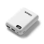 Mini Power Bank 10000mAh Dual 2.4A Outputs Portable Phone Charger Ultra Compact External Battery Pack with USB-C Input Compatible for iPhone iPad Samsung Huawei Nintendo Switch and more (White)