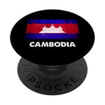 Cambodge Drapeau cambodgien PopSockets Support et Grip pour Smartphones et Tablettes