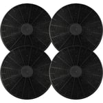 4x Filtres à charbon actif compatible avec Klarstein Aurora, Zarah, Zola, Zelda, Balzac, Aurica, Noir, Prima, Retro hotte aspirante - 17,5 cm - Vhbw