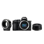 Nikon Z 50 + 16-50mm + FTZ Adapter MILC 20,9 MP CMOS 5568 x 3712 pixels Noir - Neuf