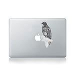 Hawk Vinyl Sticker for Macbook (13/15) or Laptop by George Birch