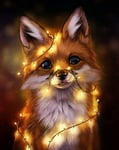 Diamantmålningssatser för vuxna, DIY 5D Full Drill Rhinestone, Diamond Painting Pictures Arts Craft (12x16inch Fox Diamond Painting)