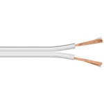 Goobay Högtalarkabel vit CCA 25 m rulle, tvärsnitt 2 x 1,5 mm²