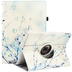 New iPad 9th/ 8th/ 7th Generation Case (10.2 inch) - 360 Degree Rotating Stand Smart Protective Cover, with Auto Sleep Wake Feature for Apple iPad 10.2 Inch 2021/2020/2019 (Flower Buds)