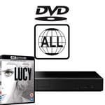 Panasonic Blu-ray Player DP-UB450EB-K MultiRegion for DVD inc Lucy 4K UHD