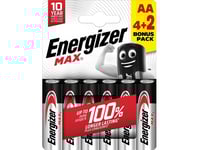 Energizer Max Aa-Batteri Alkali-Mangan 1.5 V 6 Stk