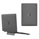 MacBook Air 13 M2 (2022) - Hard cover til front og bagside med Kickstand - Sort
