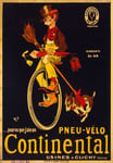 AD27 Vintage 1900 Continental Bicycle Tires Tyres Advertisment Advertising Poster - A4 (297 x 210mm) 11.7" x 8.3"