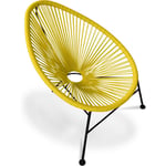 Acapulco Style - Chaise d'extérieur - Chaise de jardin d'extérieur - Acapulco Jaune - Acier, Rotin synthétique, Metal, Plastique - Jaune