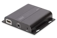 DIGITUS Extendeur HDMI Professionnel 4K (unité récepteur) Compatible IP et Connexion directe (Cat5, 5e, 6), jusqu'à 253 récepteurs, résolution 3840 x 2160 p avec 30 Hz, Noir