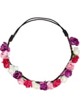 Fint Huvudband med Lila, Rosa, Vita och Röda Blommor