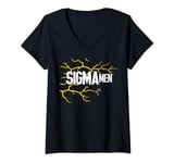 Womens Sigma Men Funny Valentine's Day 2024 V-Neck T-Shirt