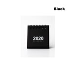 2019.09-2020.12 Desktop Paper Calendar Scheduler Agenda Black