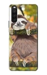 Cute Baby Sloth Paint Case Cover For Sony Xperia 10 III