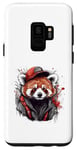 Galaxy S9 Funny Cool Cap Urban Red Panda Street Art Case
