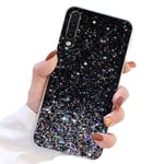 L-FADNUT for Samsung A20e Phone Case Cute Girls Women Bling Case with Sparkle Stars Glitter Shockproof Bumper Protector Silicone Case Cover for Samsung Galaxy A20e Black