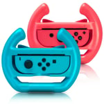 Mario Kart Wheel 2 Red + Blue Racing Steering Wheels for Nintendo Switch Joy-Con