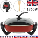 Pan Frying Pan Electric Grill Electric Cooker Multi-functional Baking Tray 5L UK