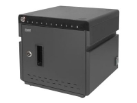 DIGITUS DN-45004 - Kabinettenhet - for 10 nettbøker/nettbrett - UV cleaner, USB-C, mobile, charging - låsbar - ABS-plast, kaldvalset stål - svart, RAL 9005 - skjermstørrelse: inntil 14 - skrivebord - utgang: 5 / 9 / 12 V