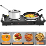 2000W Double Hot Plate Electric Portable Tabletop Cooker Kitchen Camping Hob