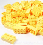 LEGO® BRICKS :50 x YELLOW 2x4 Pin Part 3001 Dimensions (LxWxH): 1.6cm x 3.2cm x 1.1cm # FREE UK TRACKED POSTAGE # Taken from sets and Supplied by Bricks and Baseplates® Sent in a clear Sealed Bag