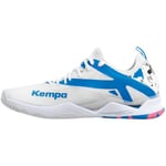 Kempa Wing Lite 2.0 Women, Casual, Running and Sports, Trainers, Handball, Jogging, Outdoor Leisure Shoes, Lightweight and Breathable, White, fair Blue, 4.5 UK